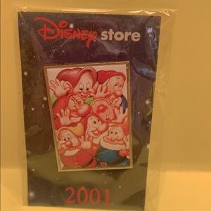 Disney Store Seven Dwarfs Pin with Red and White Accents